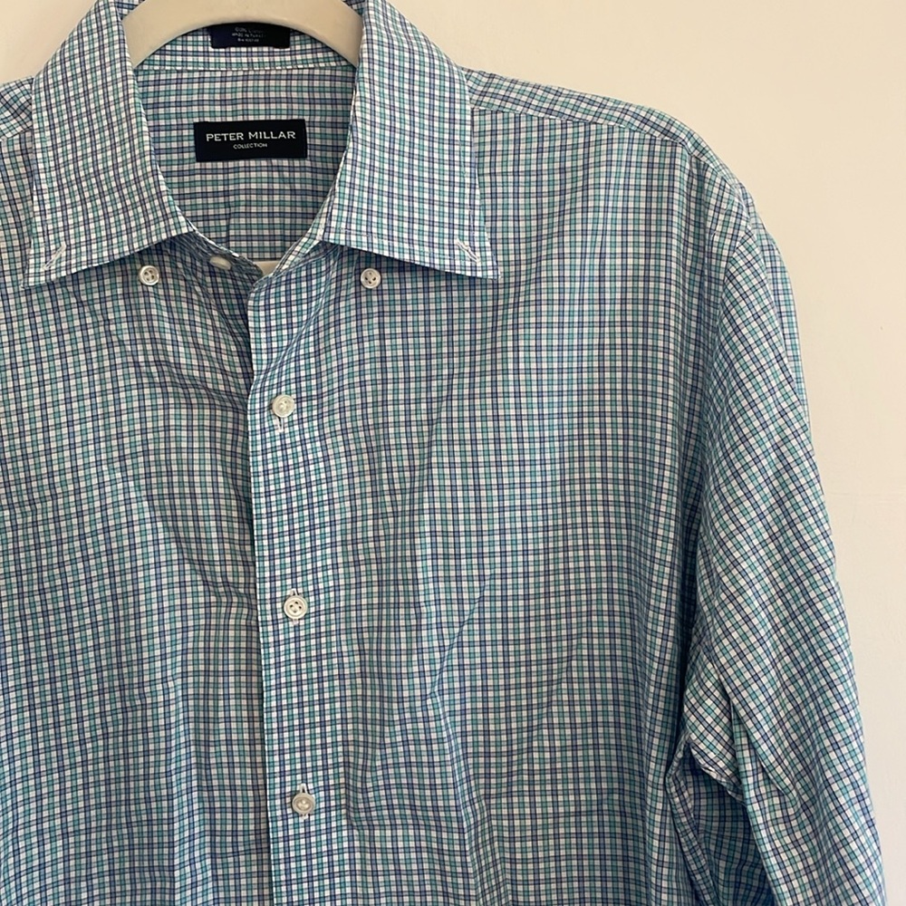 Peter Millar Button Down Size Medium Cotton - image 2